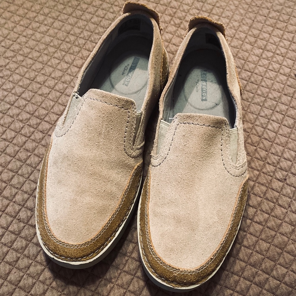 Men’s Clark’s Suede and Leather Slip Ons